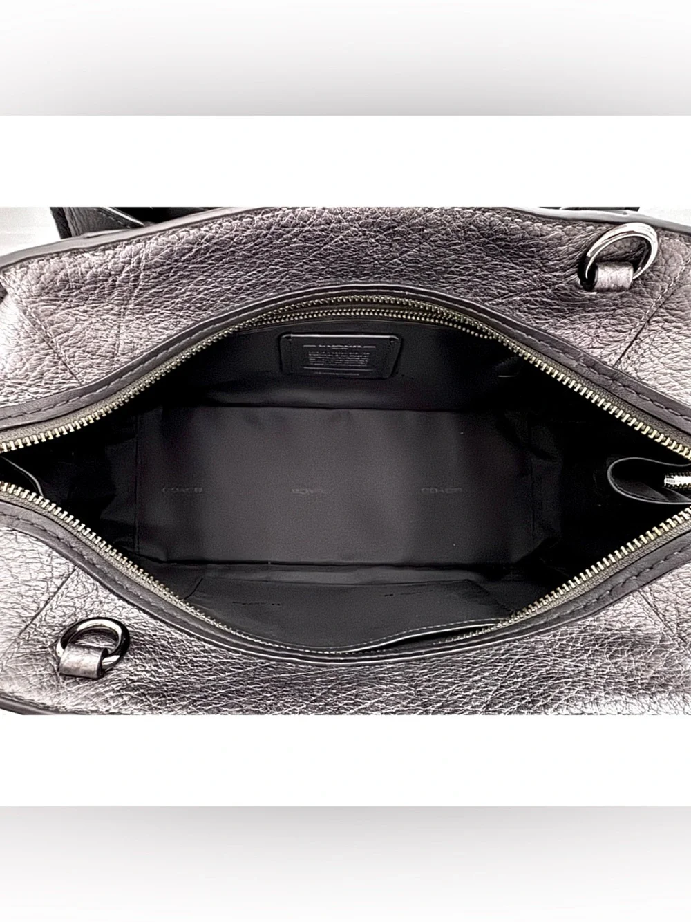 COACH Dreamer Satchel 38546 METALLIC GRAPHITE